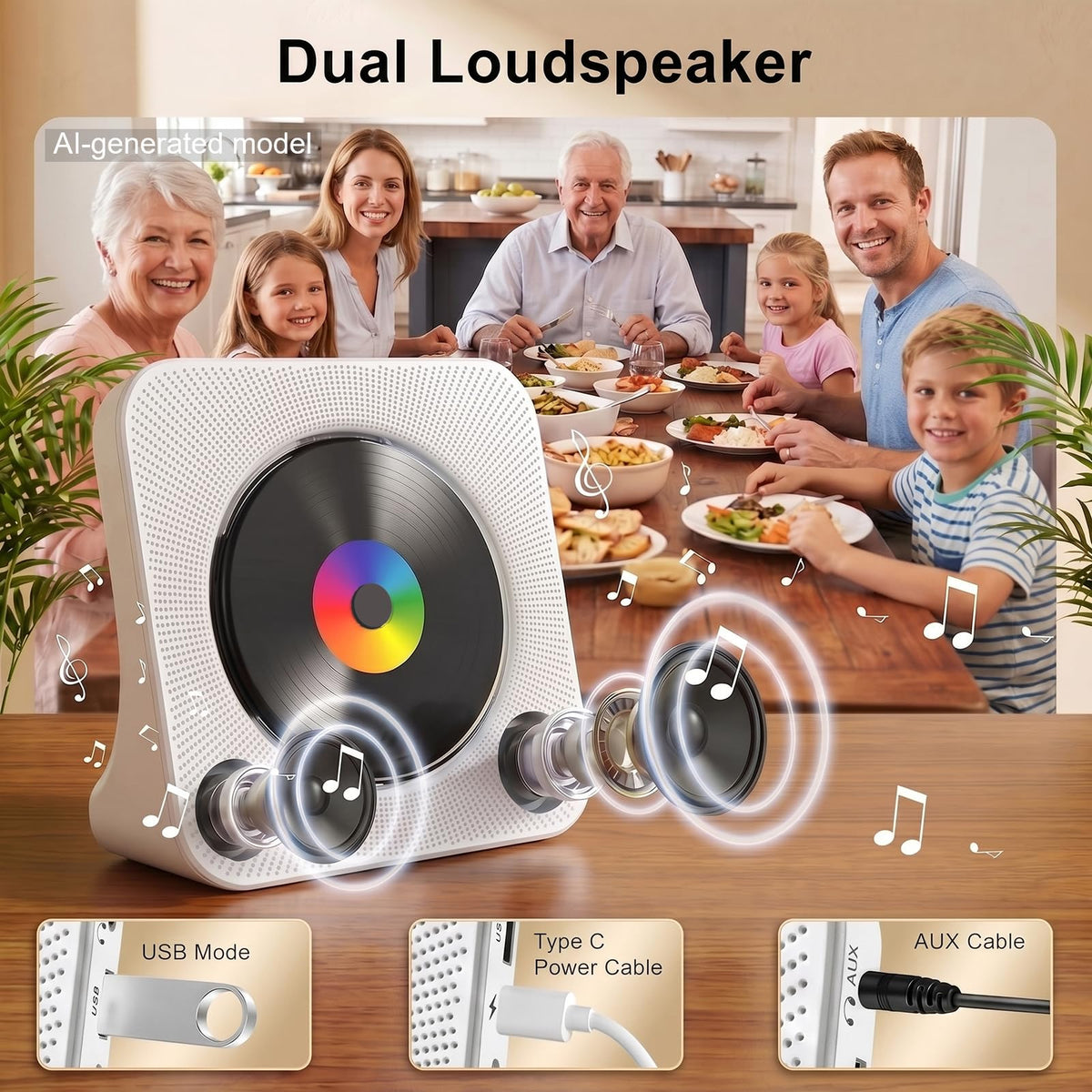 Portable Bluetooth CD Player B713