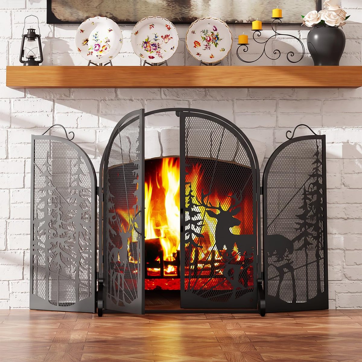 Fireplace Screen with Doors L7704