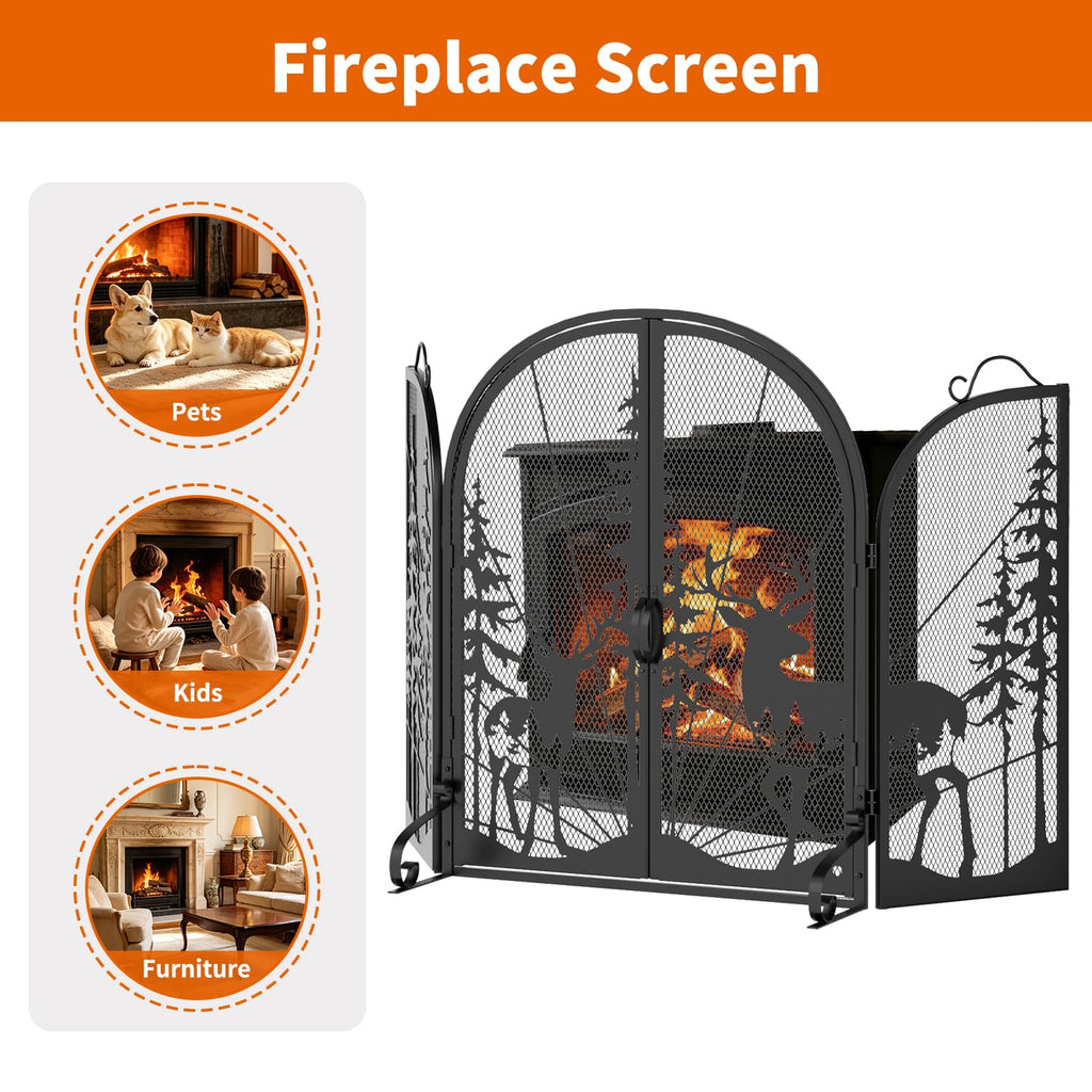 Fireplace Screen with Doors L7704