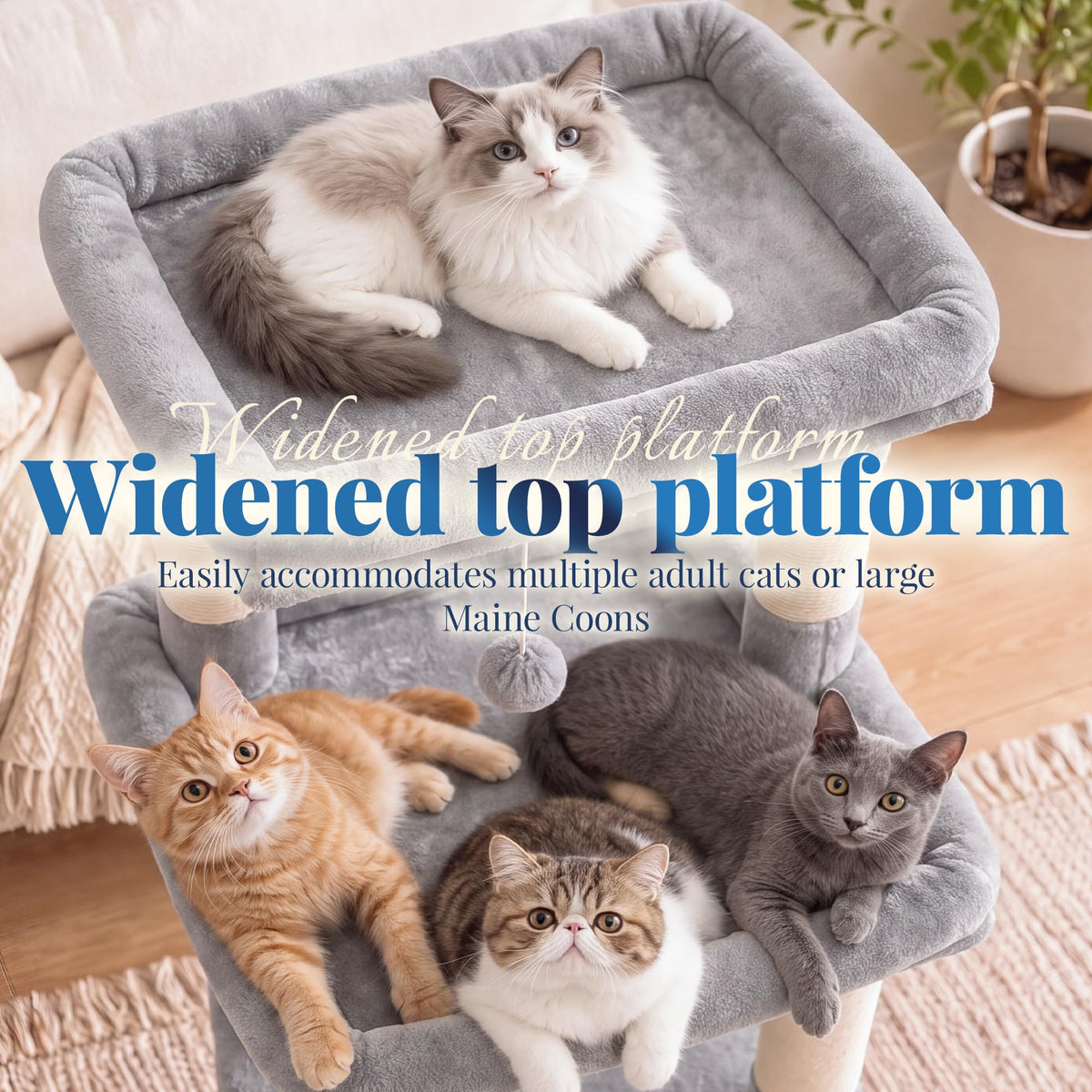 Cat Tree Tower with Extra Large Platform U59906