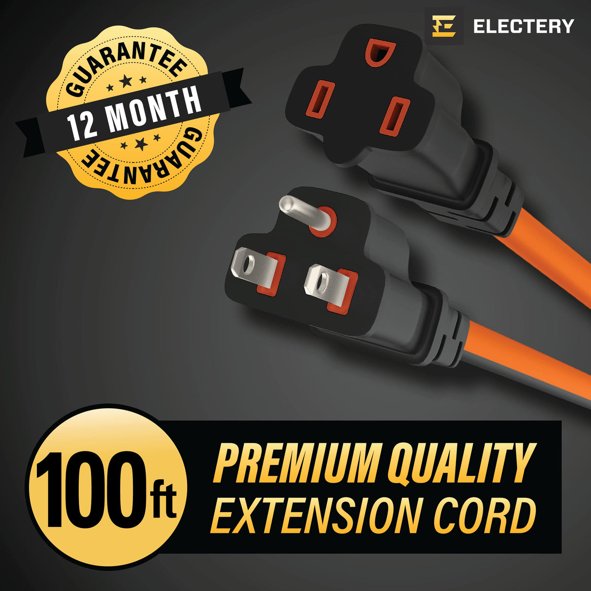 Orange 100 Ft 16/3 SJTW Outdoor Extension Cord M42089