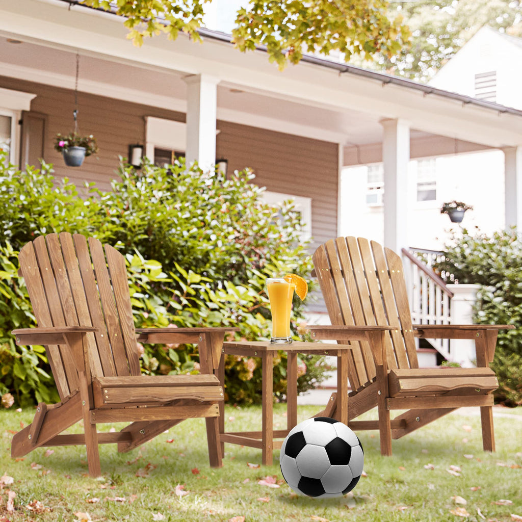 Wood Folding Adirondack Chair Set of 2 Solid Cedar E40973
