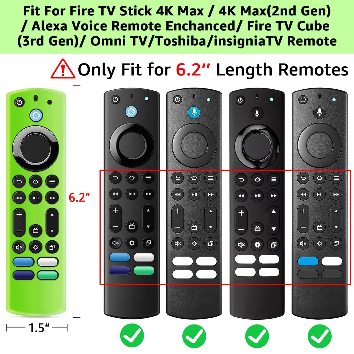 Silicone Remote Cover Glow in The Dark with Lanyard S186