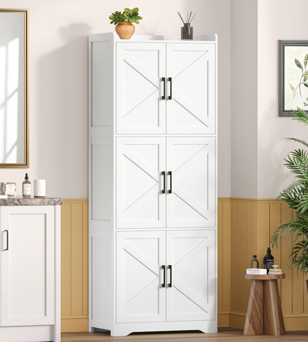 60.2''H Tall Bathroom Storage Cabinet with 6 Door V2525
