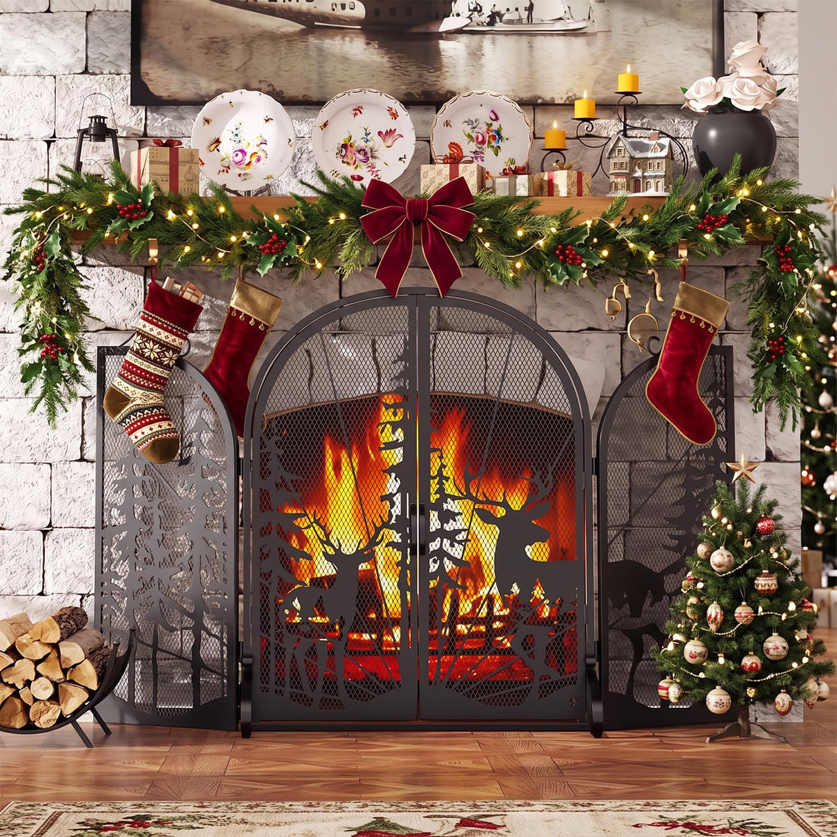 Fireplace Screen with Doors L7704