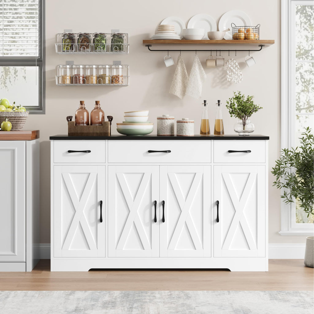 White Kitchen Buffet Sideboard Storage Cabinet Q9000