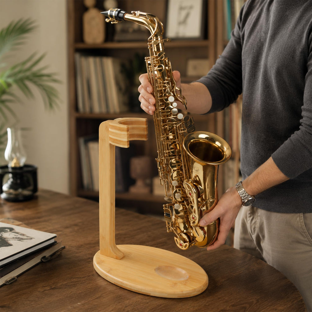 Alto Tenor Saxophone Stand Wooden Y88733