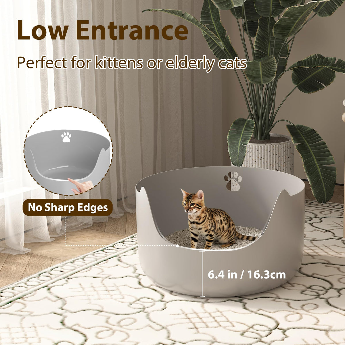 Large Low Entry Plastic Litter Pan I312