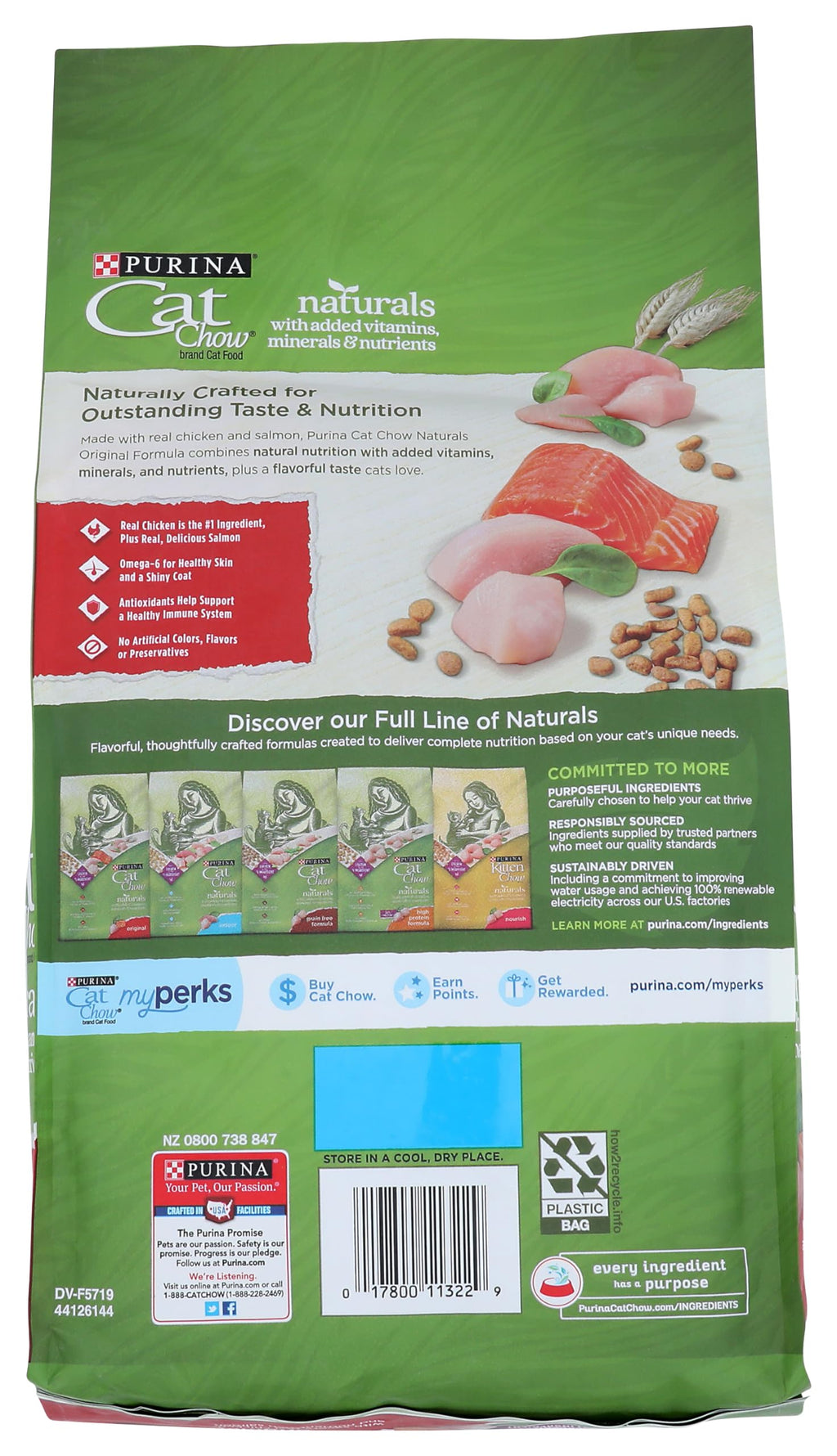 Dry Cat Food With Real Chicken 3.15 Lb Bag E91397
