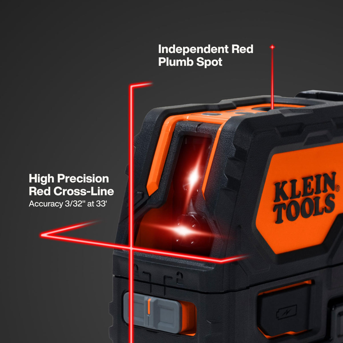 Self-Leveling Laser Level with Red Cross Lines and Plumb Spot F98311