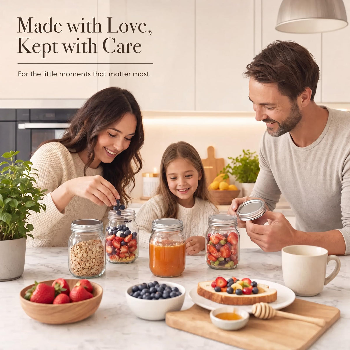 16 oz Clear Glass Mason Jars with Lids C145327