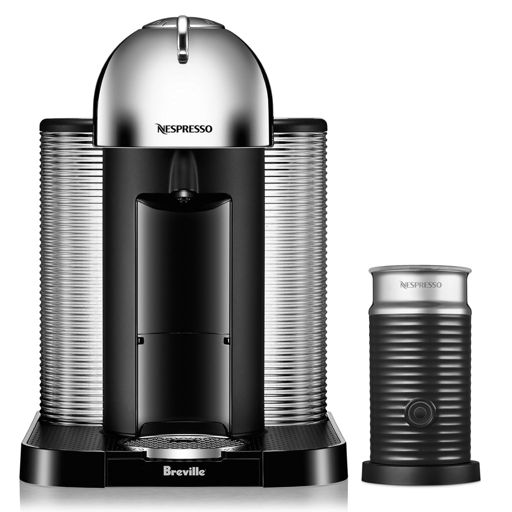 Chrome Coffee and Espresso Maker with Milk Frother J545426