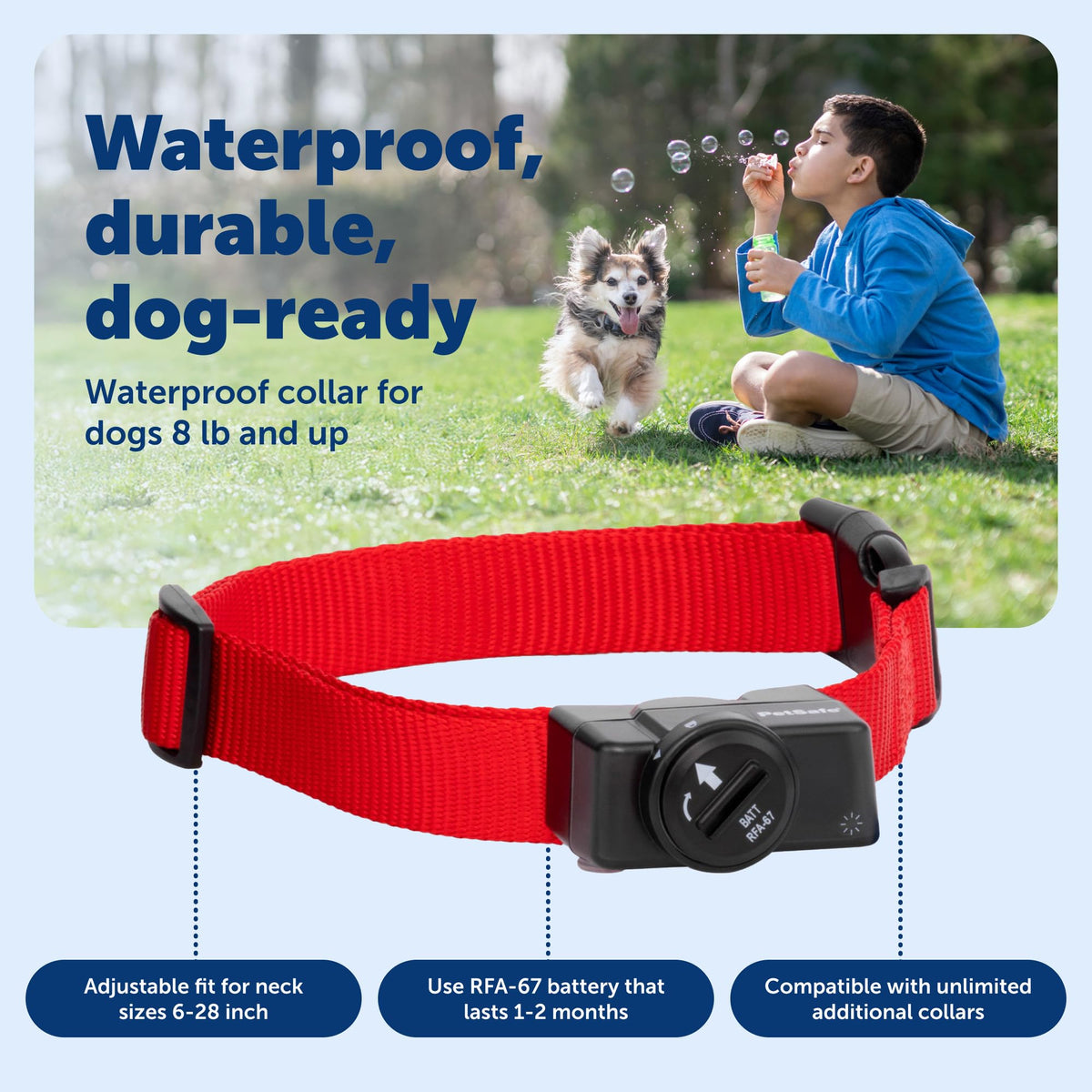 Wireless Pet Containment System, 2 Dogs, Up to 1/2 Acre O95385