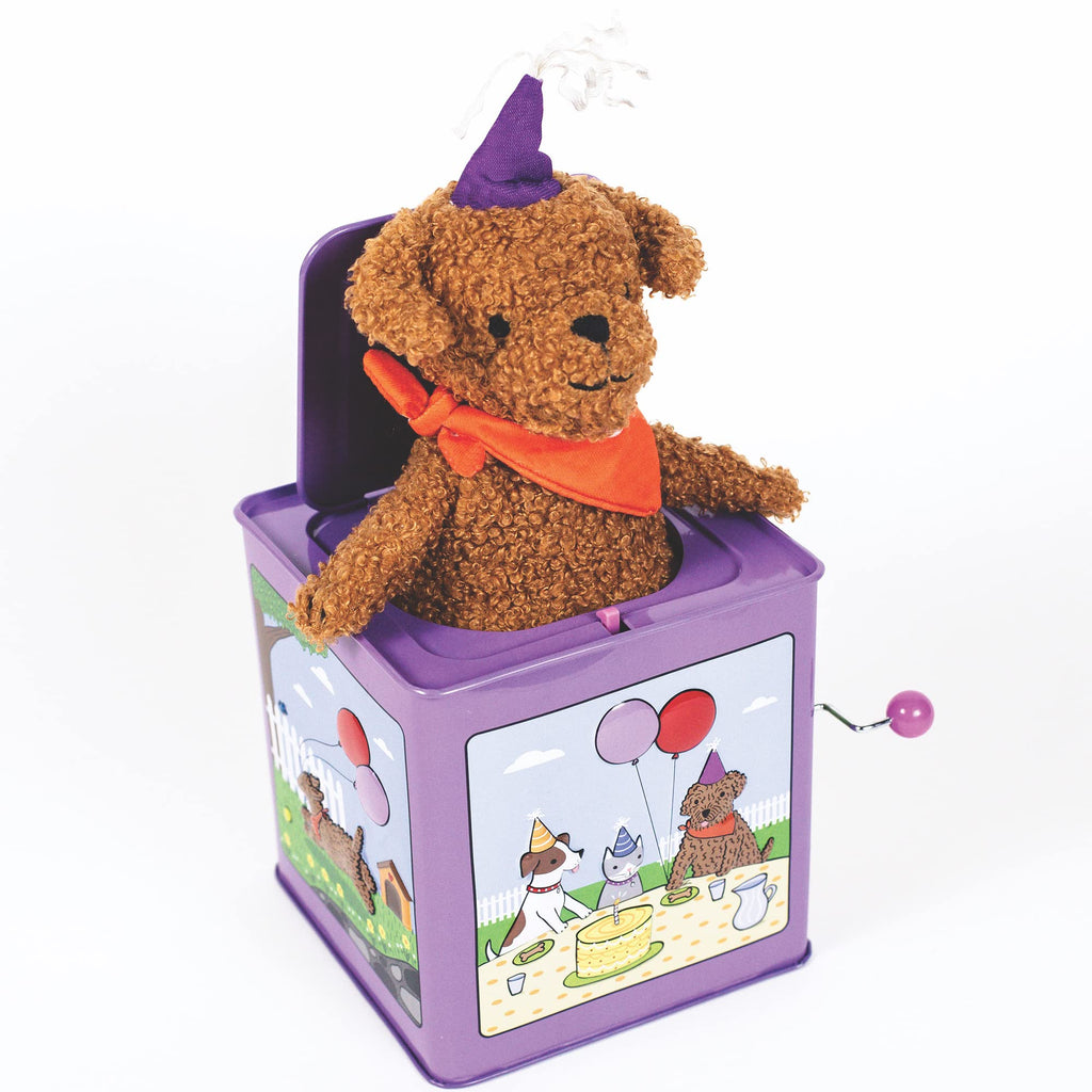 Birthday Puppy Jack-in-the-Box Toy L24339