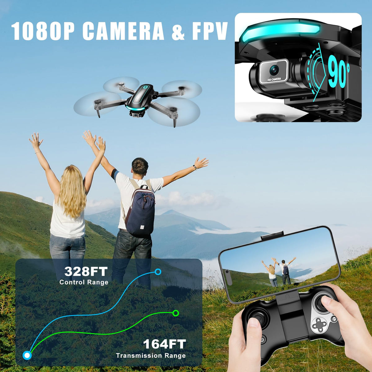 1080P HD Foldable Drone Z577