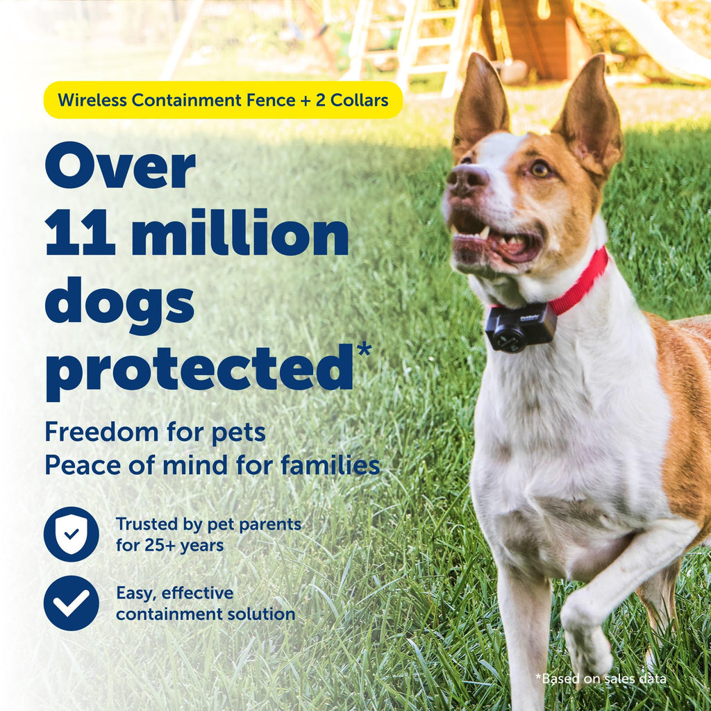 Wireless Pet Containment System, 2 Dogs, Up to 1/2 Acre O95385