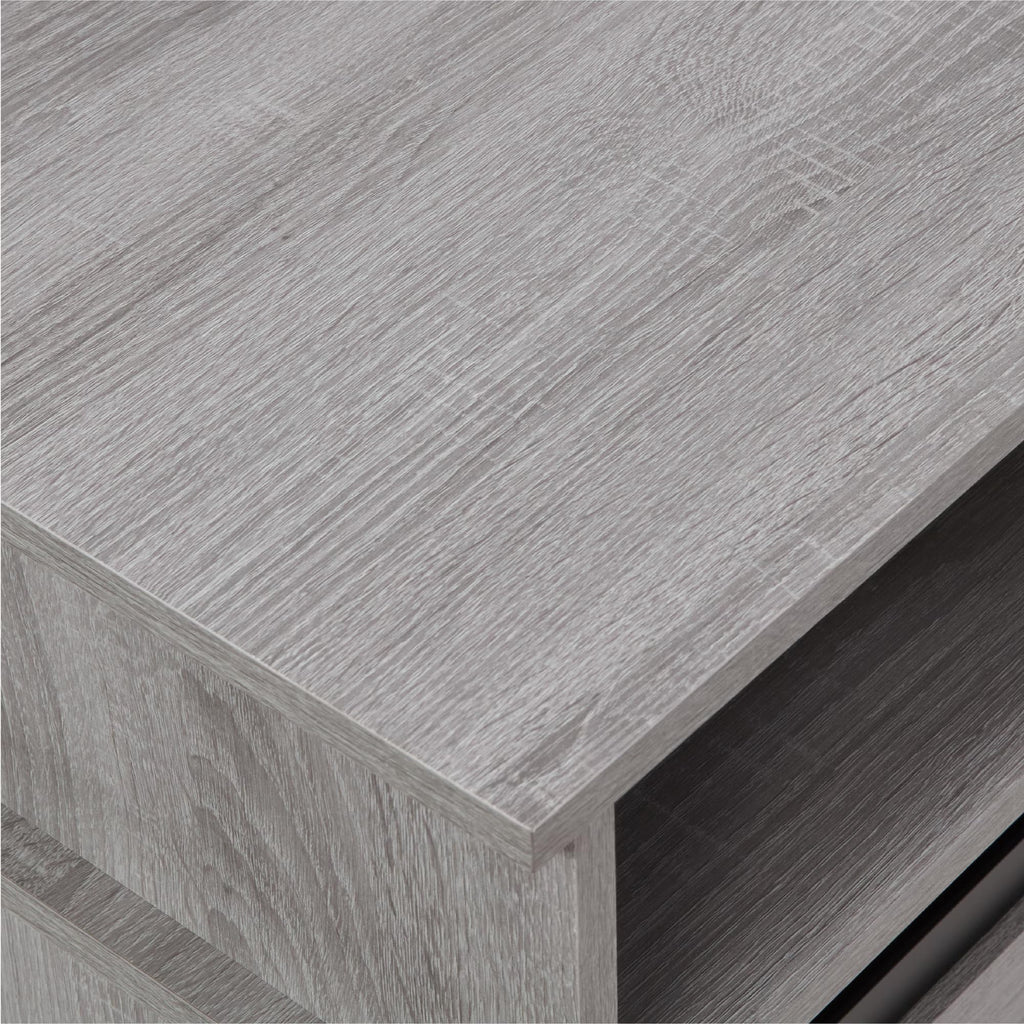 Grey Wood TV Stand with Sliding Barn Door N747