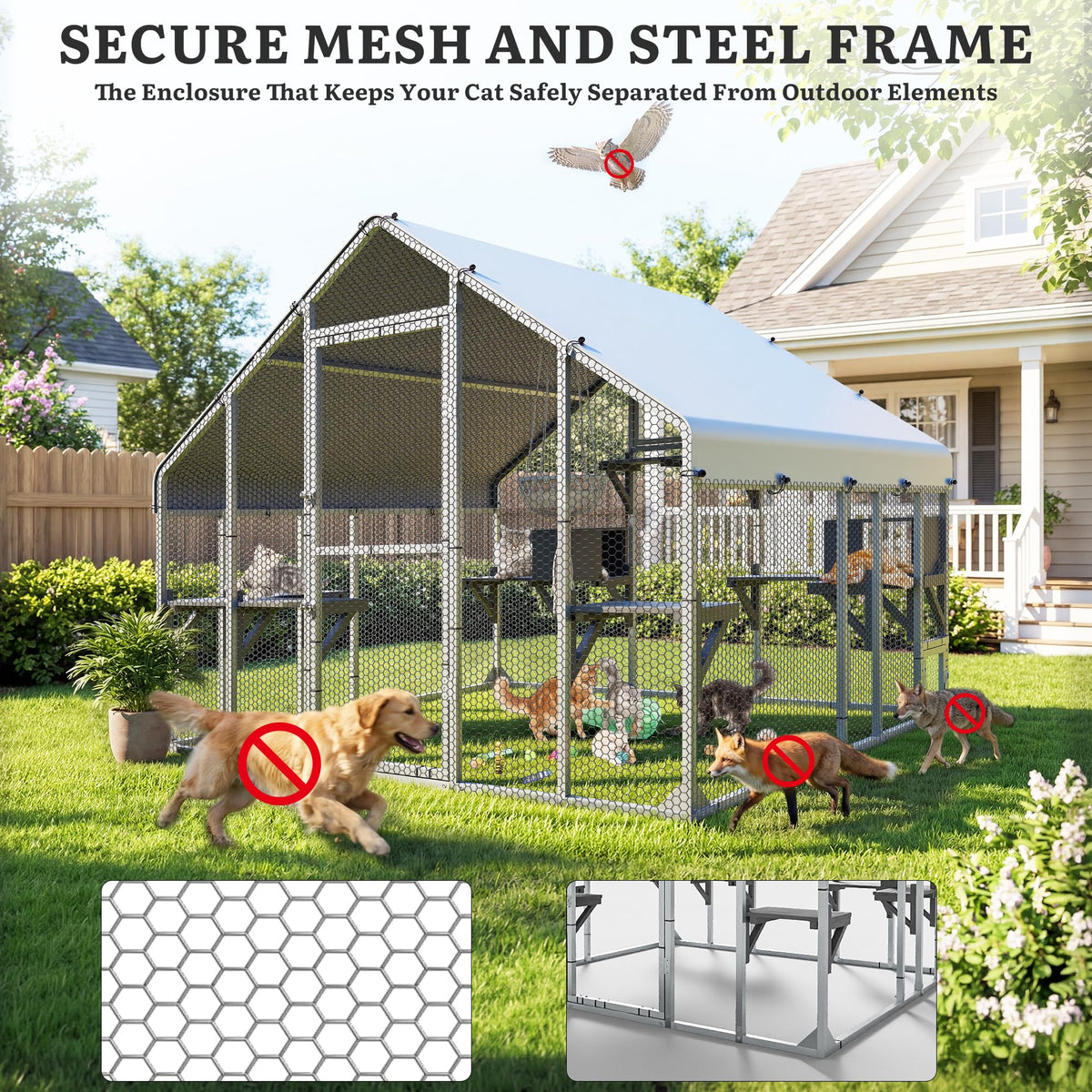 94 Inch Outdoor Cat Enclosure V499701