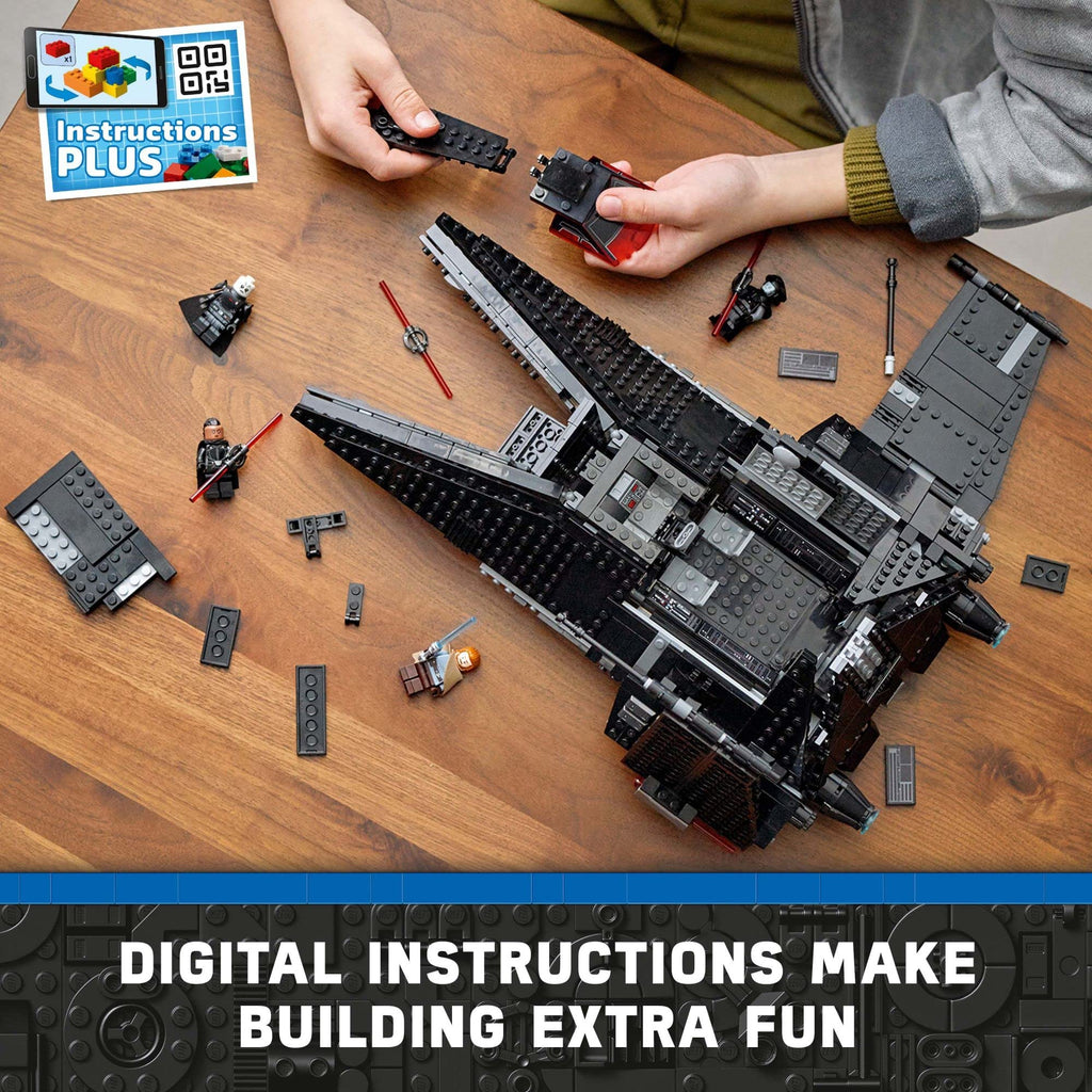Buildable Toy Starship with Blue and Double-Bladed Red Lightsabers K33021