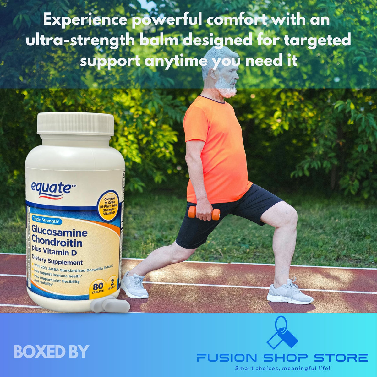 Triple Strength Glucosamine Chondroitin Vitamin D Tablets 80ct O1323