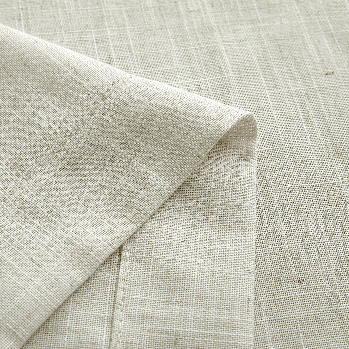 72 Inch Extra Wide Cream Semi Sheer Linen Curtains 2 Panels Set D366876