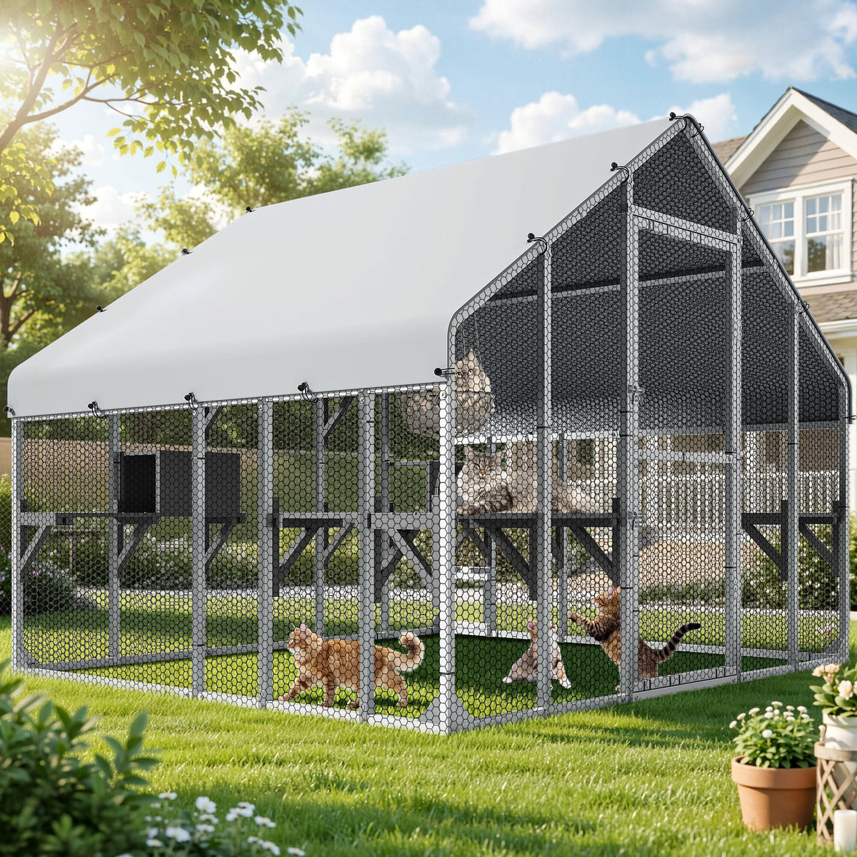 94 Inch Outdoor Cat Enclosure V499701