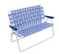 Blue/White Double-Wide Folding Web Lawn Chair G285860