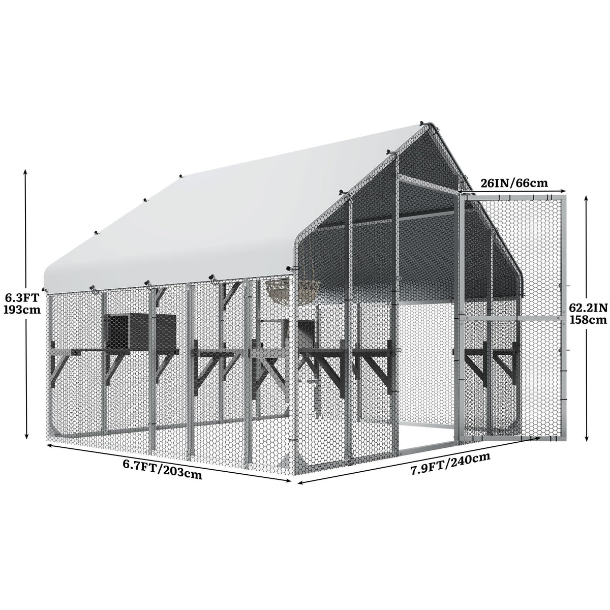 94 Inch Outdoor Cat Enclosure V499701