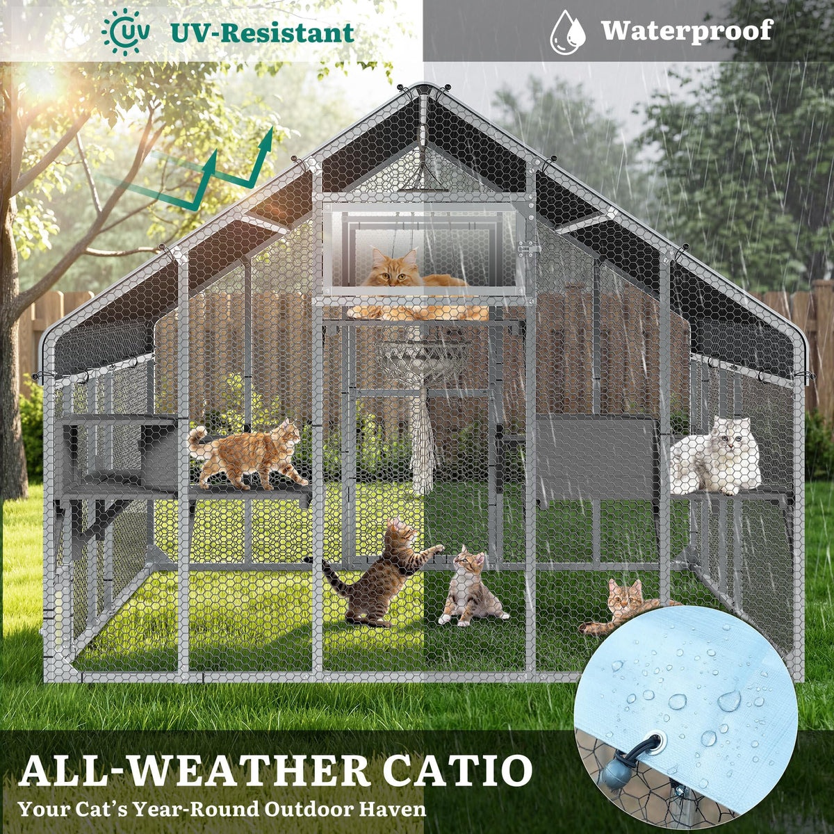 94 Inch Outdoor Cat Enclosure V499701